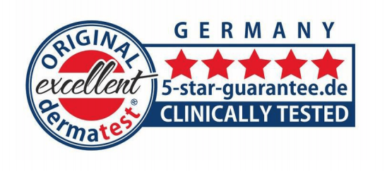 Germany 5 Star Guaranteed Clinically Tested Dermatest